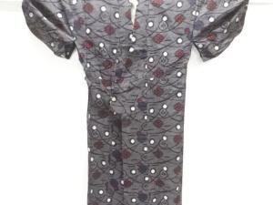 アンティーク　木綿本場久留米絣　花模様ひっぱり